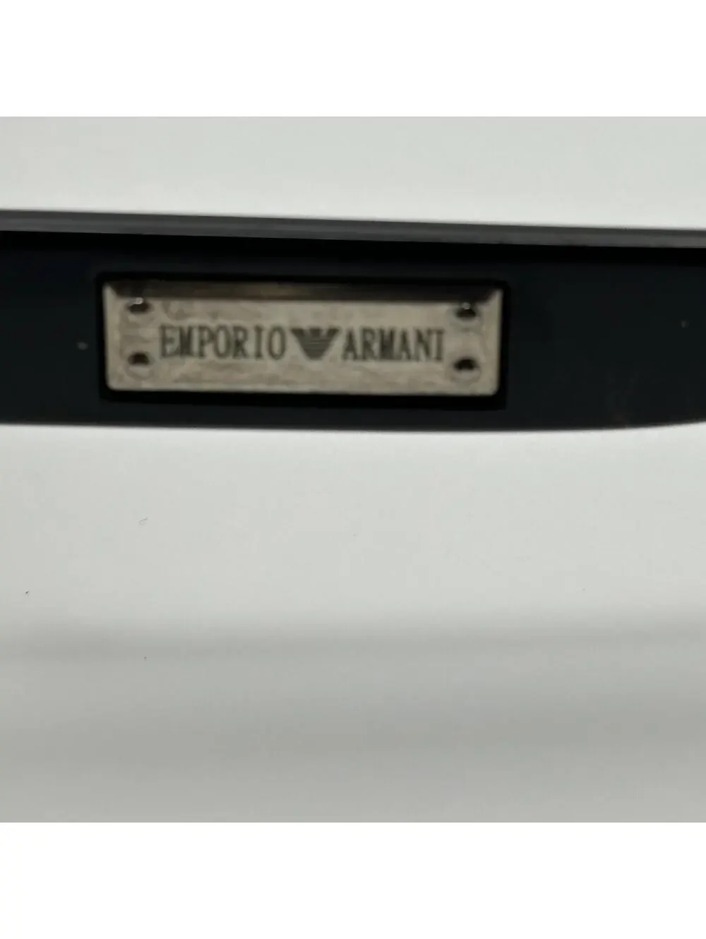 Emporio Armani Black Semi-Rimless Sunglasses